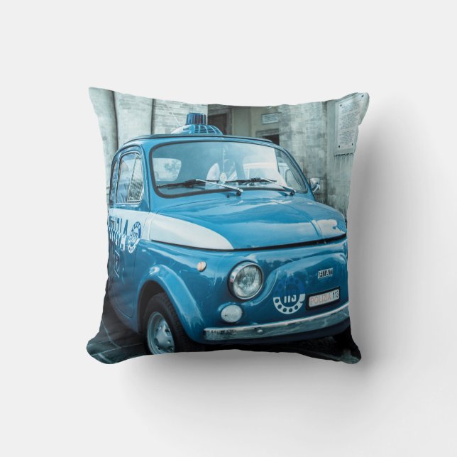 Almofada Policie Fiat 500 em Italia, coxim clássico do (Frente)