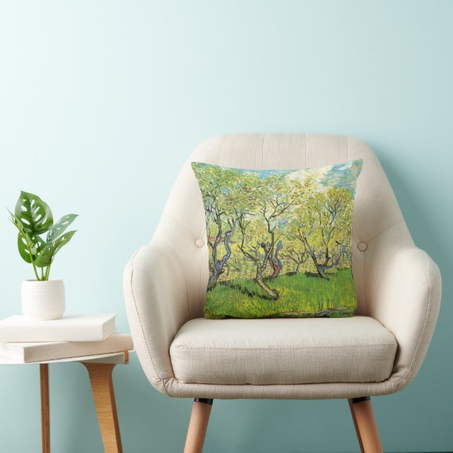 Almofada Pomar em Flor por Vincent van Gogh (Cadeira)