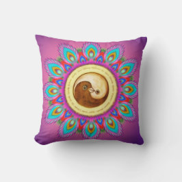 Almofada Pombos de paz e harmonia com mandala psíquica