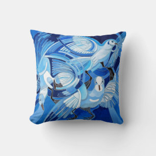 Almofada Pombos em azul