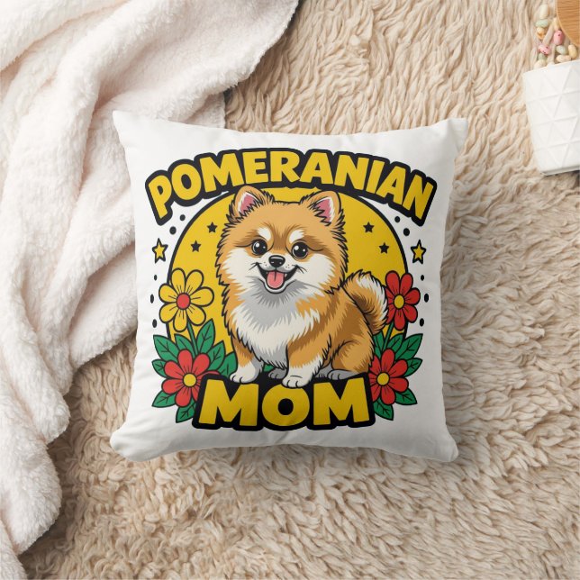 Almofada Pomerânia Mãe Floral (Cobertor)