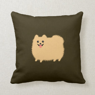 Almofada Pomeraniano - Cão giro em cor de chocolate