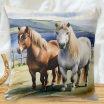 Pône Shetland Ilustrado em Aquarela