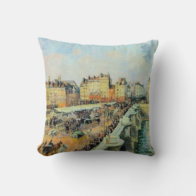 Almofada Pont Neuf, Tarde, Sunlight Camille Pissarro (Frente)