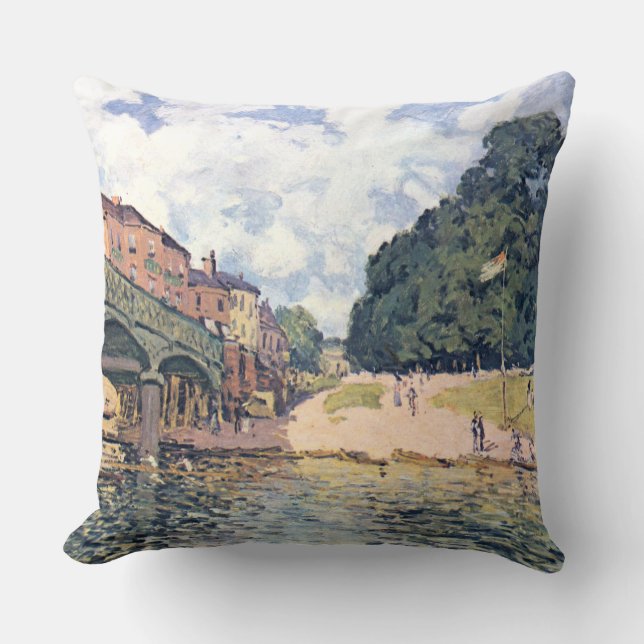 Almofada Ponte Alfred Sisley Hampton Court (Frente)
