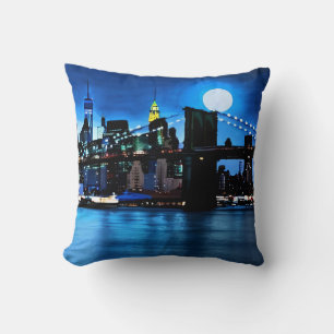 Almofada Ponte Brooklyn sob lua cheia