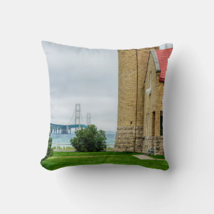Almofada Ponte Mackinac e Farol