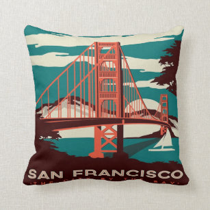 Almofada Ponte Ouro do Estilo Vintage em São Francisco 