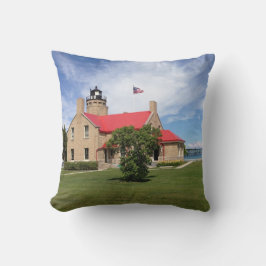 Almofada Ponte velha do farol do ponto de Mackinac