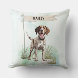 Almofada Ponteiro Aquarela Cachorro Personalizado