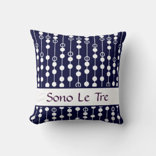 Almofada Ponto linear #1 @ SonoLeTre com monograma