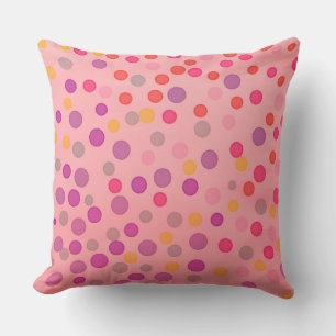 Almofada Ponto pastel multicolorido a rosa