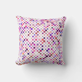 Almofada Pontos coloridos, magenta, cor-de-rosa e púrpura