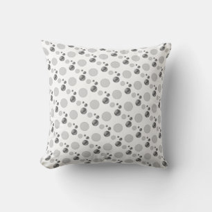 Almofada Pontos de Bolha Prateados Elegantes