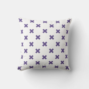 Almofada Pontos de cruz ultravioleta em branco