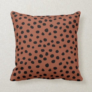 Almofada Pontos Impressos do Leopardo Rust Terracotta Cheet