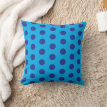 Pontos Polka Azuis sobre Azul 
