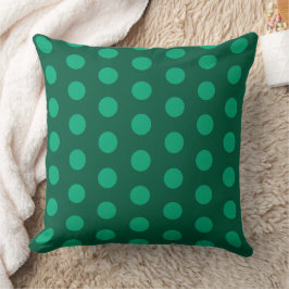 Almofada Pontos Polka Verde Esmeralda