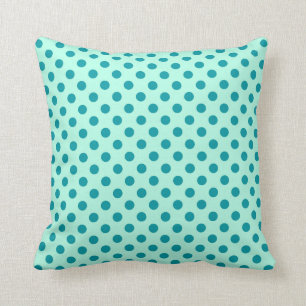Almofada Pontos retros - aqua e turquesa