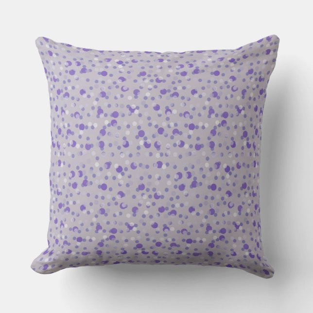 Almofada pontos roxos, lavanda e cinza (Frente)