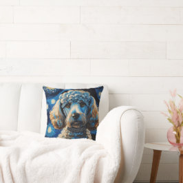 Almofada Poodle em Starry Night
