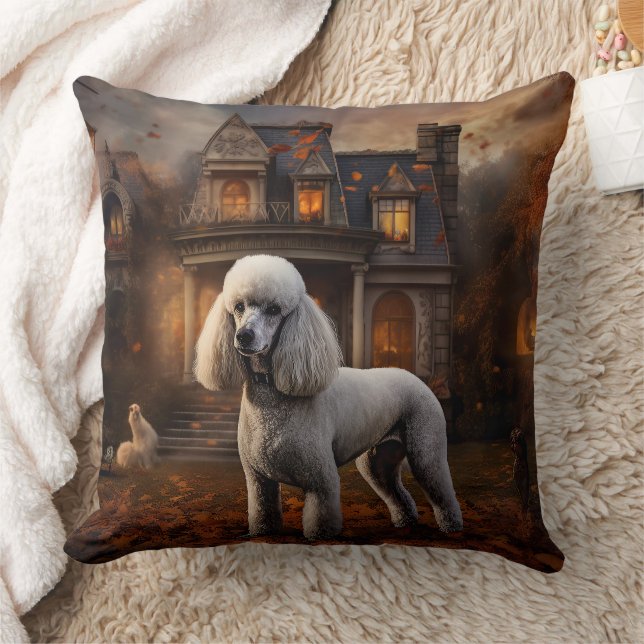 Almofada Poodle Halloween Scary (Cobertor)