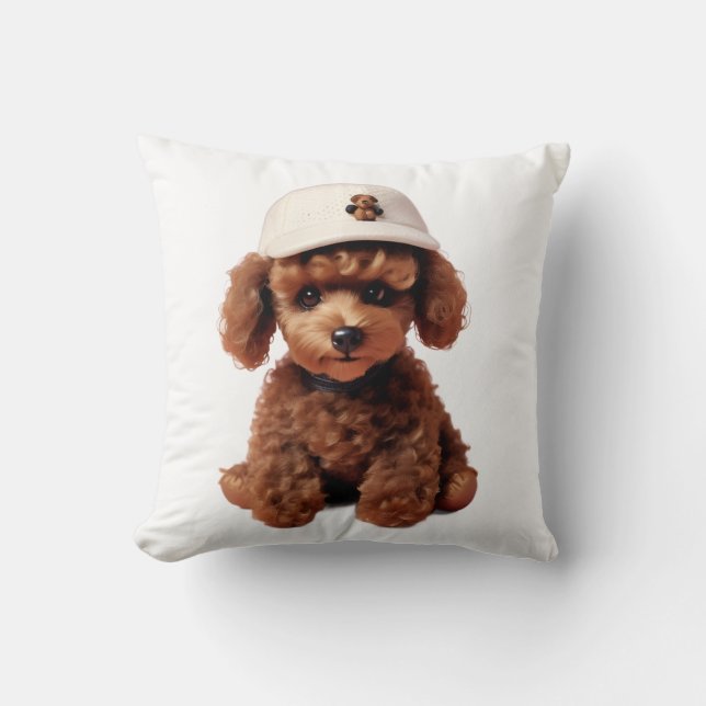 Almofada Poodle Perfeito para Festa (Frente)