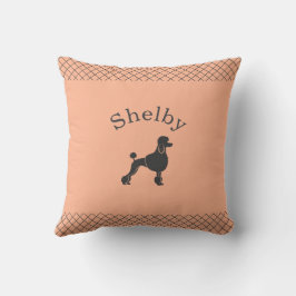 Almofada Poodle Personalizado Cor de Laranja Pastel Combina