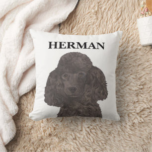 Almofada Poodle Preto Personalizado