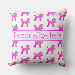 Almofada Poodle Rosa Personalizado