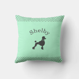 Almofada Poodle Verde Menta Personalizado Combinado