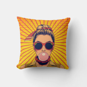 Almofada  Pop Art Colorido  Arte Moderna Vibrante 