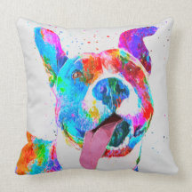 Pop art colorido de Terrier de pitbull