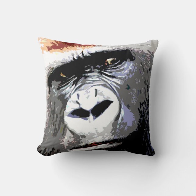 Almofada Pop Art Gorilla Face (Frente)