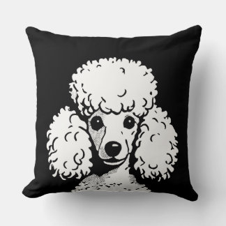 Almofada Pop Art Poodle Black & White Chic Aestic