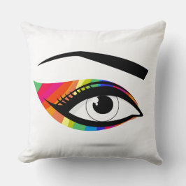 Almofada Pop Art Rainbow EyeshadTravesseiro decorativo