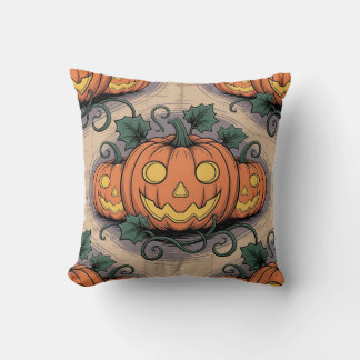 Almofada Pop Art Style Pumpkin & Ghost All-Over Pillow on P