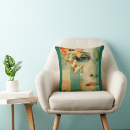 Almofada Pop De Travesseiro decorativo Laranja Abstrato