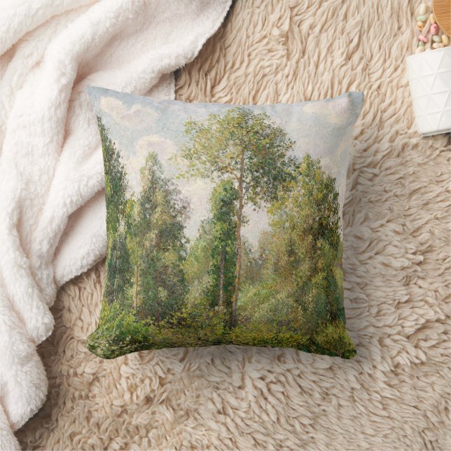 Almofada Poplars, Éragny Camille Pissarro (Cobertor)