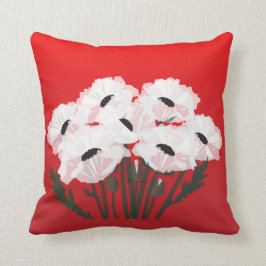 Almofada Poppies brancos