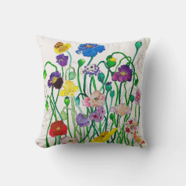 Almofada Poppies Selvagens travesseiros decorativos