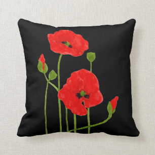 Almofada Poppies vermelhos