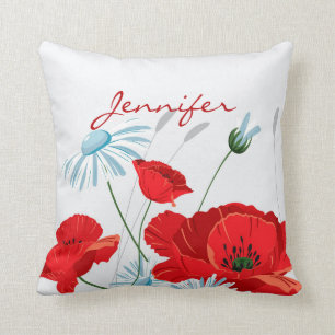 Almofada Poppies vermelhos