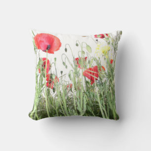 Almofada Poppy field Nature floresce flores