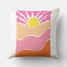 Pôr do sol cor-de-rosa e laranja boho