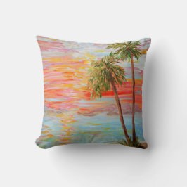 Almofada Por do sol da costa de Califórnia