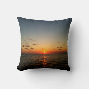 Almofada pôr do sol lindo oceano amarelo laranja vermelho