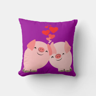 Almofada Porcos de Cartoon Bonitos no Travesseiro do Amor