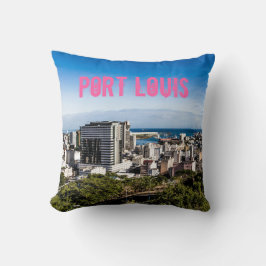 Almofada Port Louis Skyline Capital da Maurícia