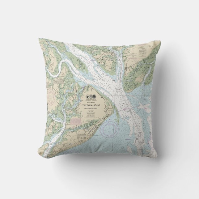 Almofada Port Royal Sound e Inland Passages (Frente)